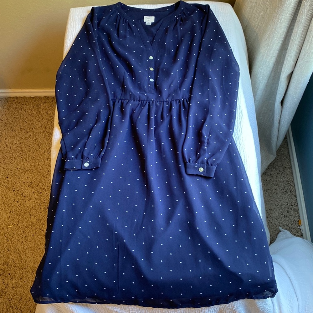 a new day polka dot button front dress | nursing friendly